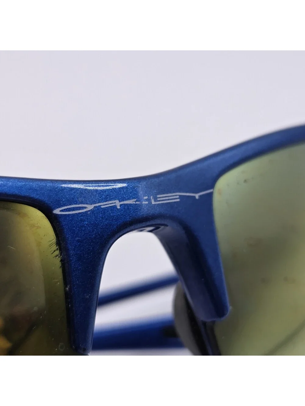 Rare Vintage Oakley Icepick Ice Pick Polarized Sunglasses USA Blue Orange Yellow